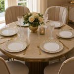 Set 6 farfurii decorative elegante pentru masa din Abs, diametru 33 cm