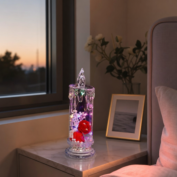 Lampa Decorativa Tip Lumanare LED Fara Flacara Realista Lumina Calda - in context de utilizare