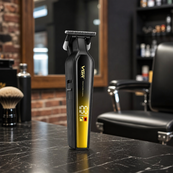 VGR V-930 Trimmer Profesional pentru Par Barbier Lama Ceramica 0.1-2.0mm - in context de utilizare