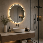 Oglinda LED, dimensiune 80 cm cu Functie Anti-aburire, Iluminare LED 3 Culori, Touch Control