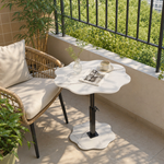 Măsuță Laterală Premium Reglabilă pe Înălțime, Blat cu Aspect de Marmură, 40 cm – Înălțime 44,5–79,5 cm