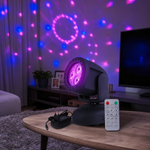 Proiector LED Moving Head pentru Petreceri și Evenimente, 3 LED-uri, Efecte Luminoase și Telecomandă
