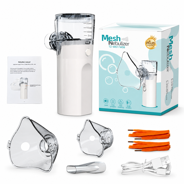 Nebulizator Portabil TZ-W07 Mesh Alb USB/Baterie AA Inhalator Ultrasonic - detaliu produs