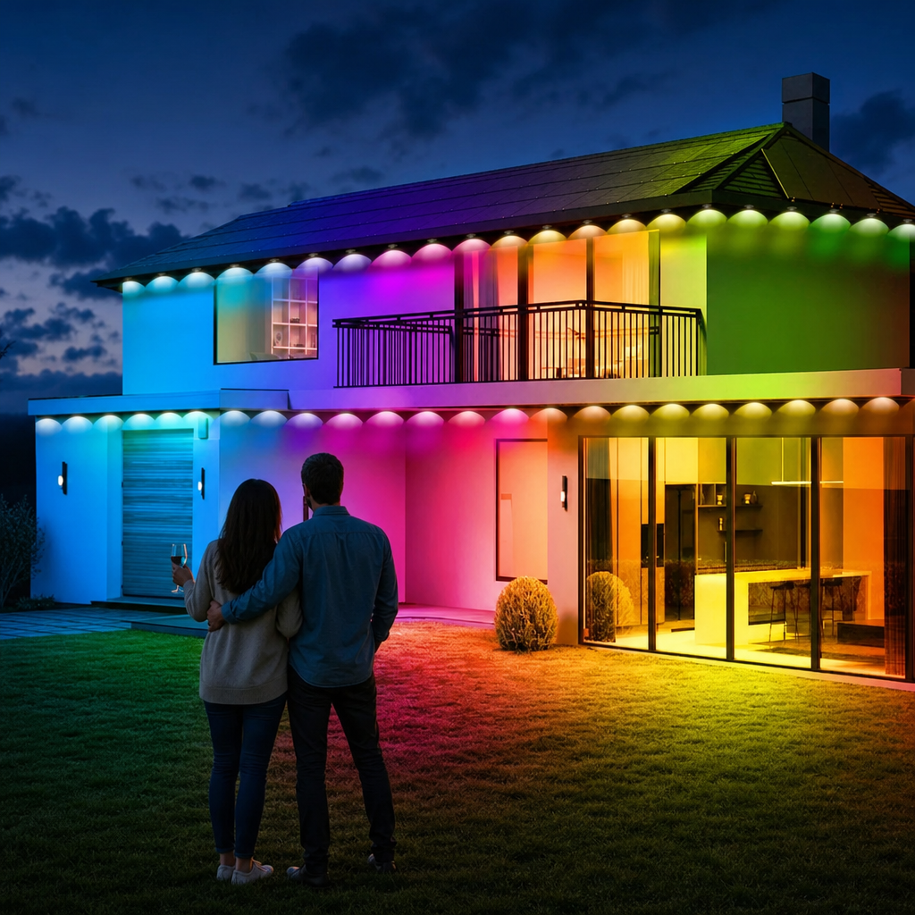 Banda LED 15m RGB 24 LED-uri Colorata Kit Telecomanda Controler Alimentator