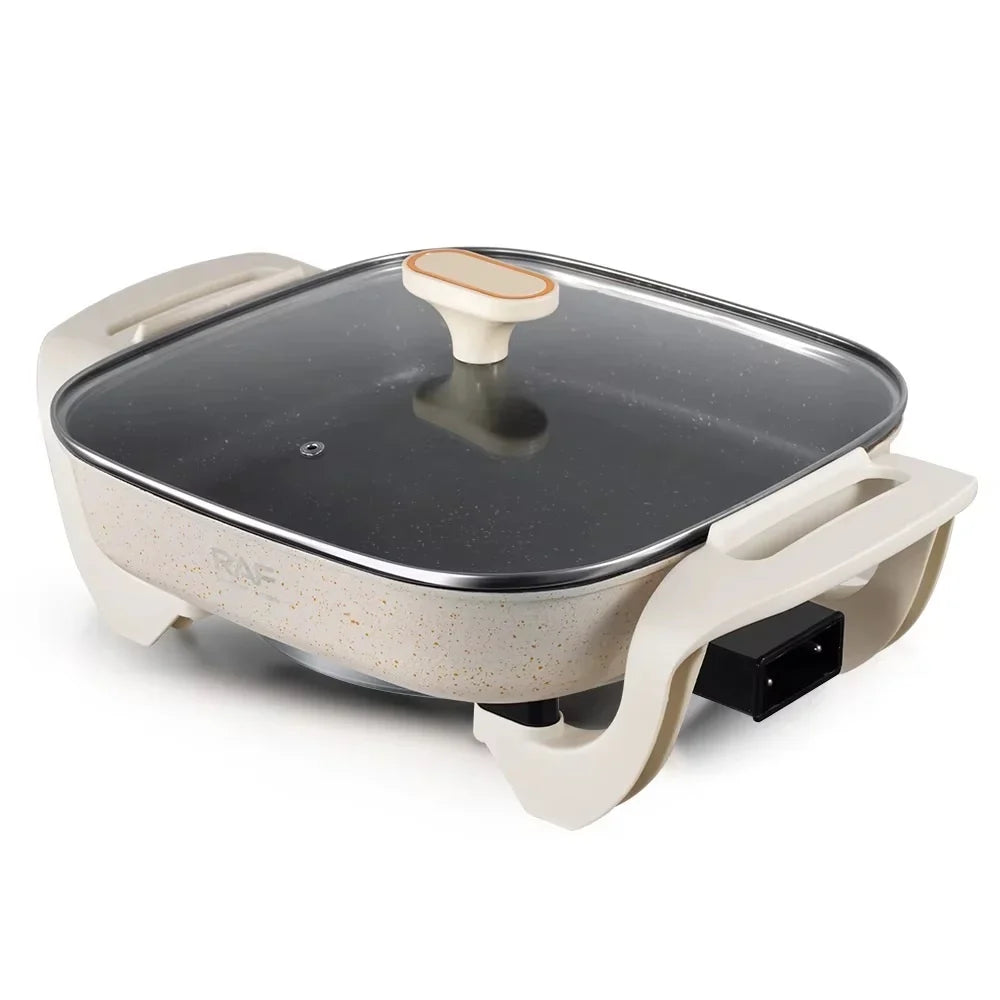 Oala electrica pentru gatit, RAF R5400, 1200W, capacitate 5L, 43x30x13cm, bej