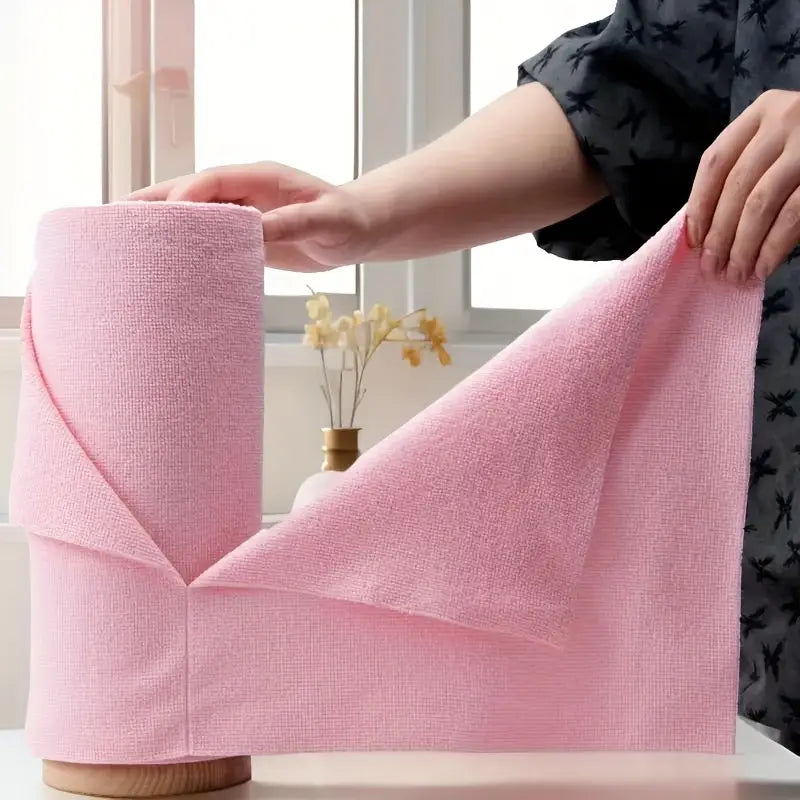 Set 30 lavete reutilizabile multifunctionale 30x30 cm cu suport