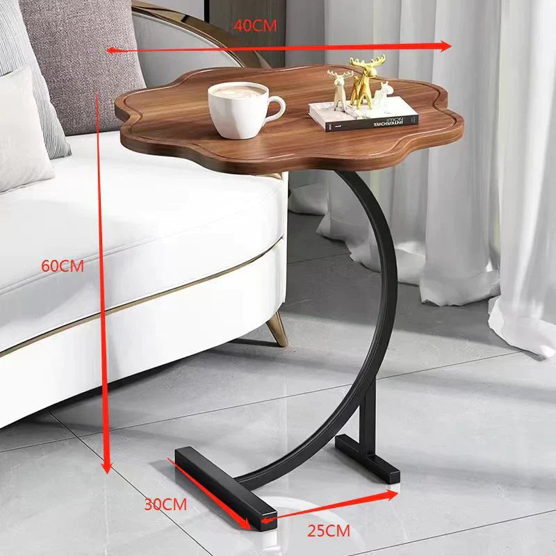 RESIGILAT - Masa rotunda în forma de &quot;C&quot;, pentru laptop sau cafea în stil modern minimalist 25x30x60cm