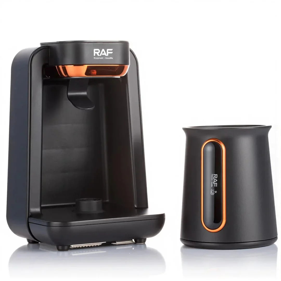 Mașină de cafea grecească RAF 147H, 600W cu Capacitate 300ml Negru