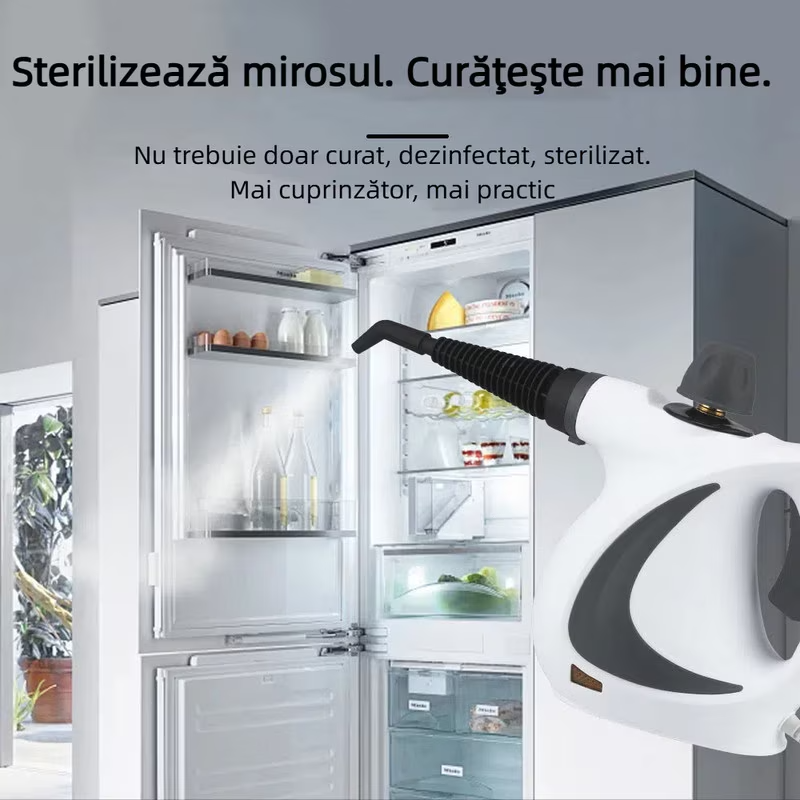 Aparat de Curatat cu Abur, Portabil, 1050W, 350ml, cu set 10 accesorii inclus