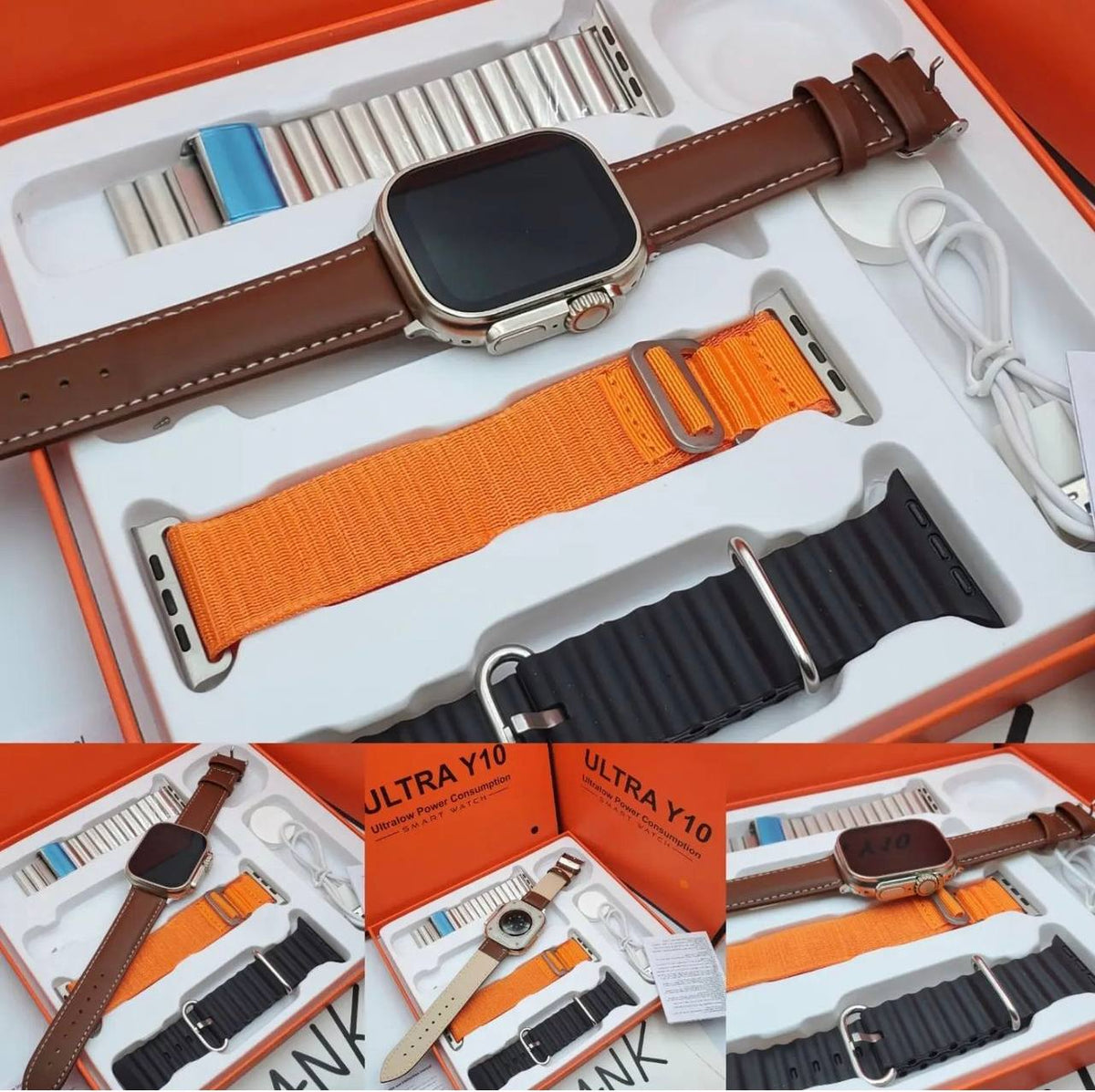 Ceas Smartwatch Z69 Ultra Watch, ecran 2.0&quot;, 2 curele, incarcare wireless