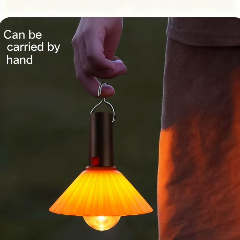 Lampa camping portabila, ghirlanda LED, rezistenta la apa, design bec oval, 5W