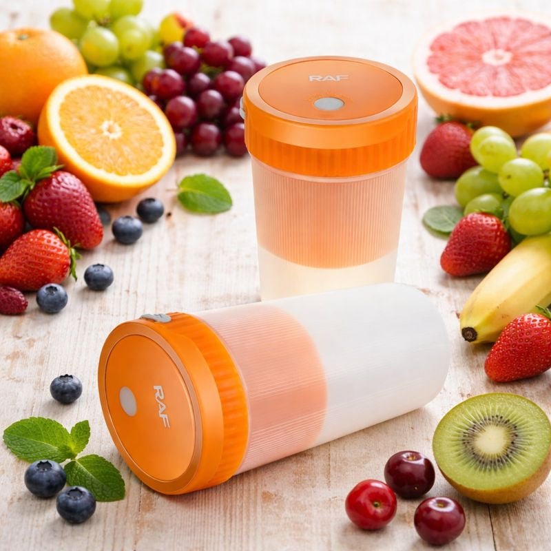 Blender portabil RAF R.2829O 300ml, reincarcabil USB, portocaliu
