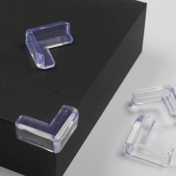 Set 4 Protectii Colturi Forma L Silicon Transparent 1.5x0.5x4.0 cm - detaliu produs