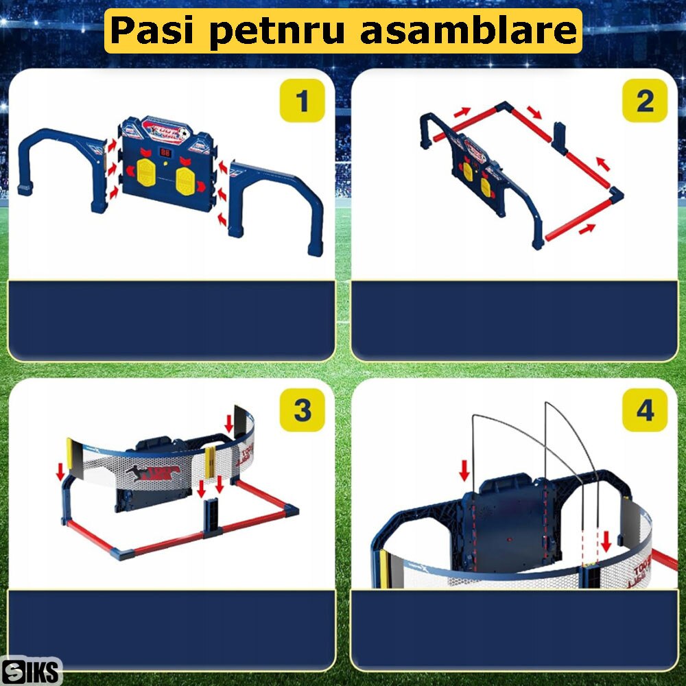 Joc Interactiv Poarta De Fotbal Pentru Copii 80x42cm 2 Moduri Scor Electronic Lumini Sunete - detaliu produs