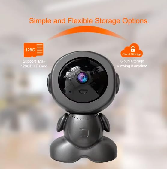 Camera de Supraveghere Robot WIFI 3MP Full HD 1080P Babymonitor Vedere Nocturna Rotire 355° - detaliu produs