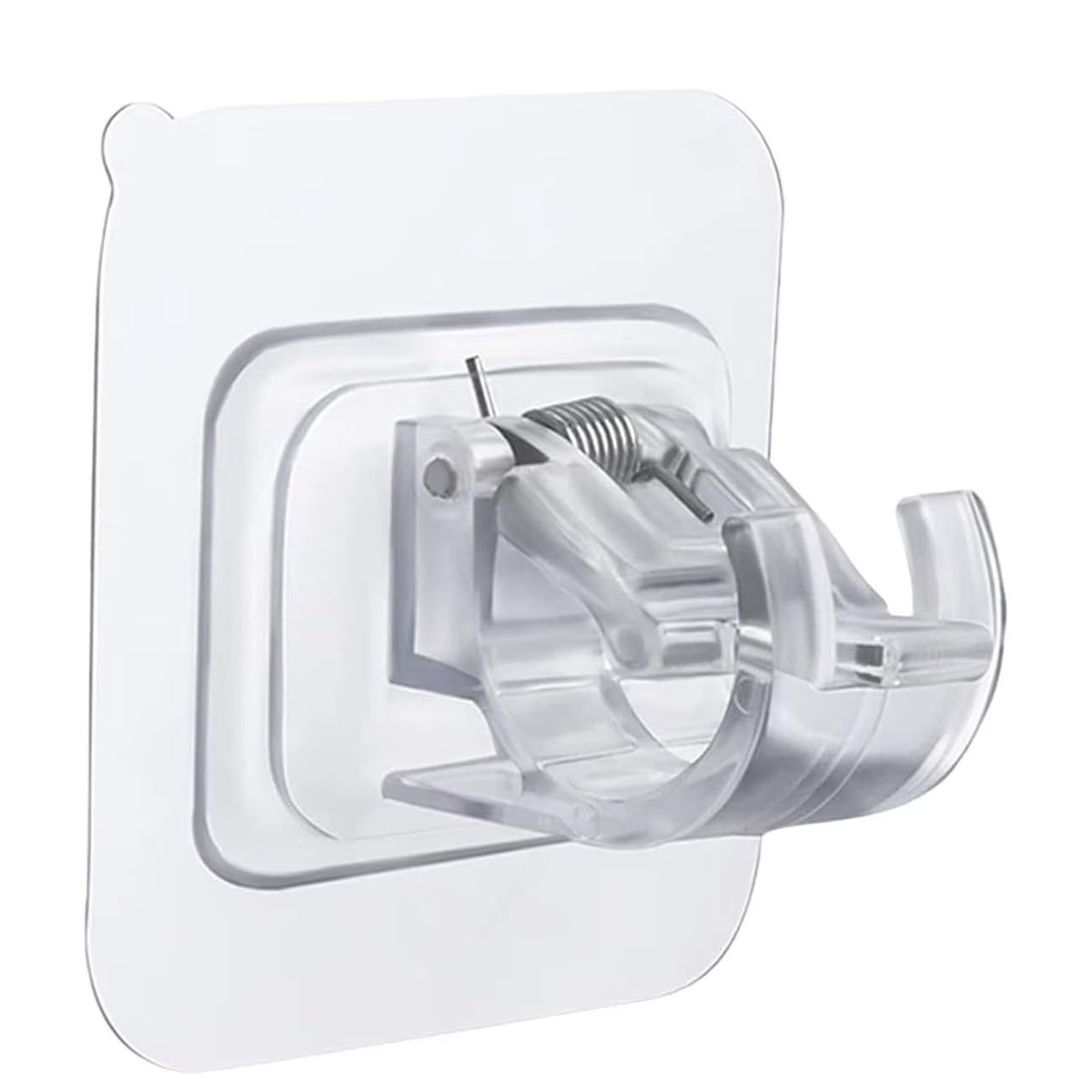 Set 10 Suporturi pentru Tija de Perdea Longziming Plastic Transparent Autoadeziv - detaliu produs