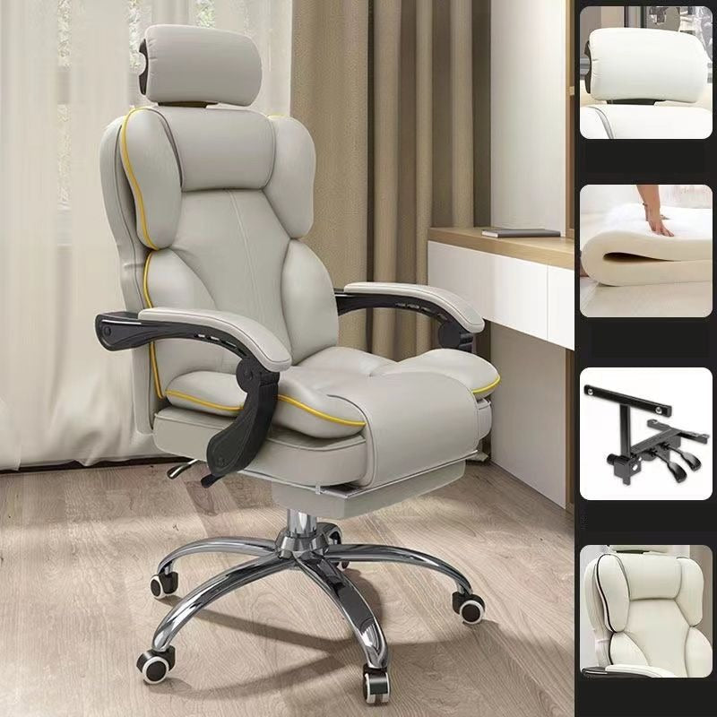 Scaun Ergonomic Directorial cu Suport Picioare Rabatabil Piele Ecologica