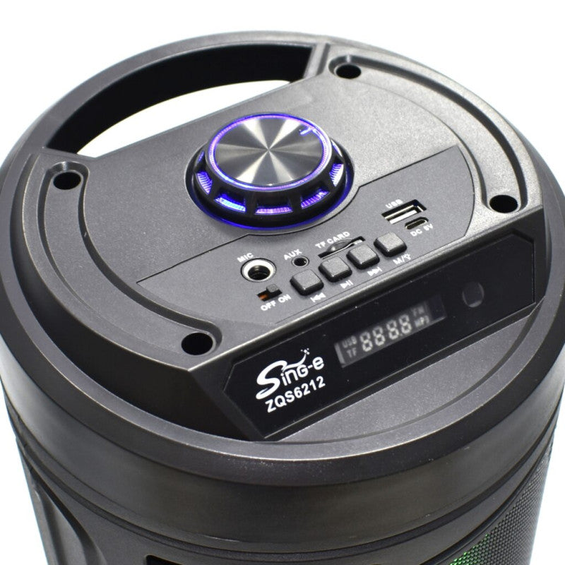 RESIGILAT - Boxa portabila Wireless ZQS 6212 30W LED, telecomanda, microfon