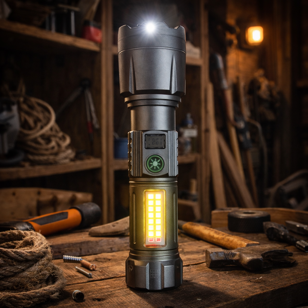 Lanterna profesionala Cree Led din aluminiu cu spot reglabil