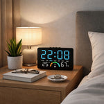 Ceas digital LED cu termometru si higrometru Afisaj mare iluminat