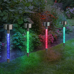 Set 4 Lampi Solare LED Exterior Gradina Iluminare Solara Impermeabil