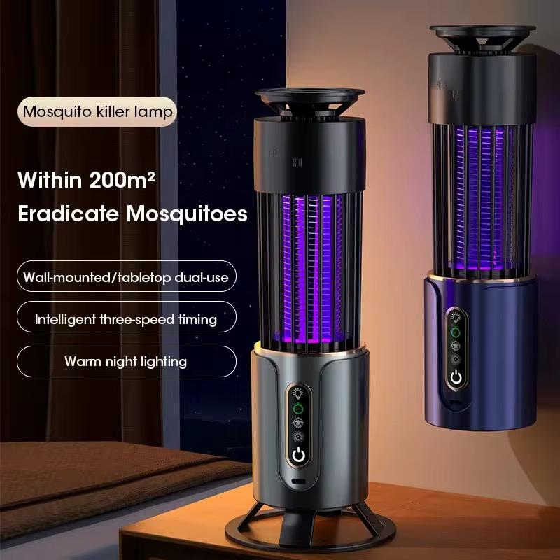 Lampa anti tantari UV cu zapper electric lumina ambientala pentru interior si exterior USB