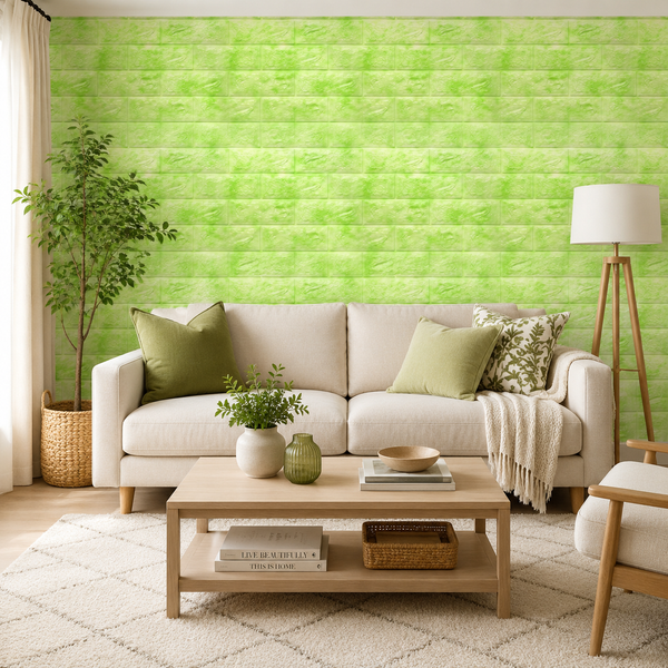 Tapet 3D Caramida Autoadeziv PE Foam 70x77cm Decoratiune Perete DIY - in context de utilizare