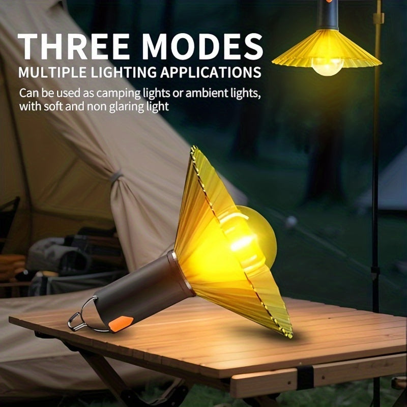 Lampa camping portabila, ghirlanda LED, rezistenta la apa, design bec oval, 5W