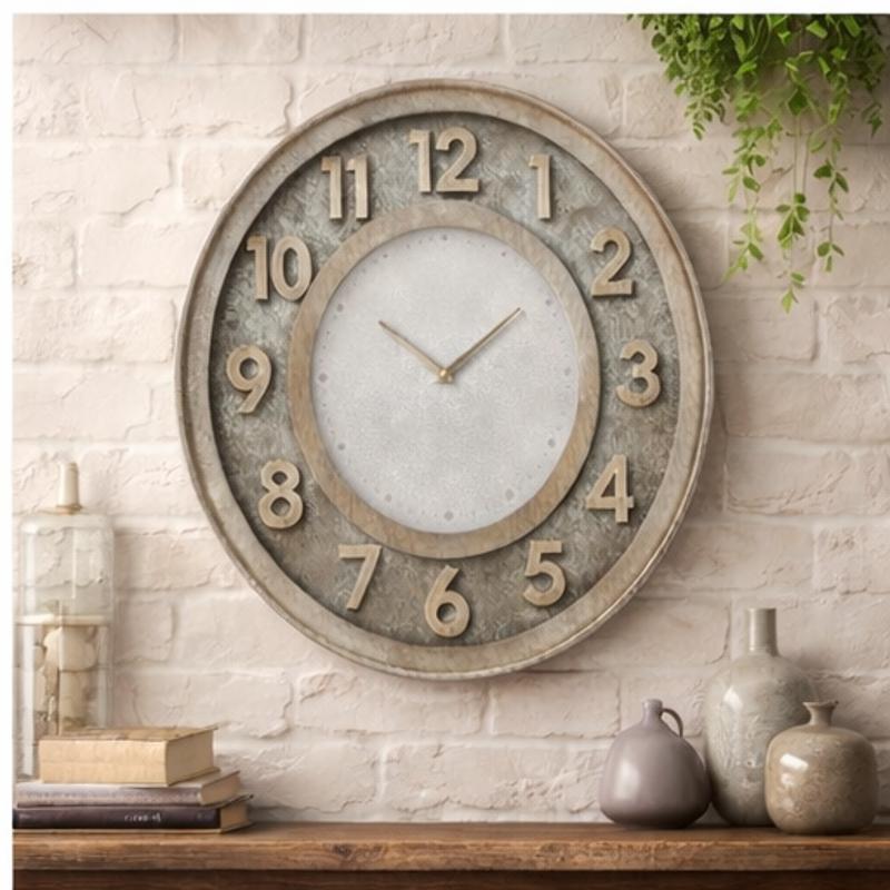 Ceas de perete mare, 50 cm, premium, design elegant, stil modern
