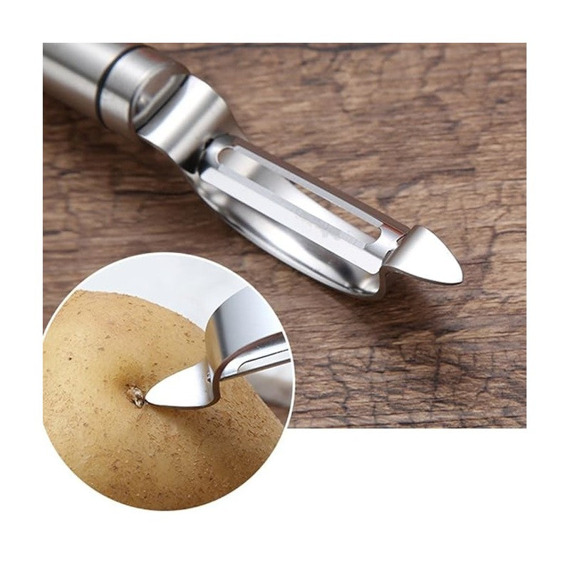 Taietor inox pentru legume si fructe otel inoxidabil, design ergonomic