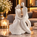 Statuetă Decorativă „Legătura Iubirii”, Cuplu Elegant – 18,5 × 14 × 10,5 cm