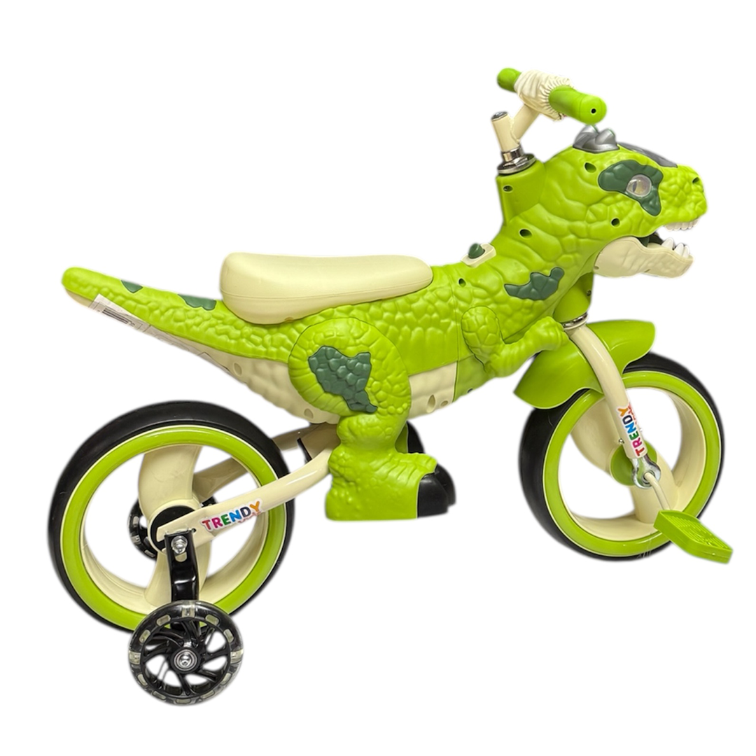 Tricicleta Jurassic T-Rex 2 in 1 Bicicleta Roti EVA Silentioase Ochi LED 2-8 Ani - detaliu produs