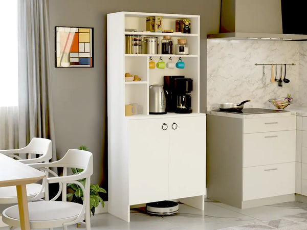 Dulap Bucatarie cu 2 Usi MDF Alb Organizare Modulara Depozitare - detaliu produs
