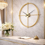 Ceas de perete modern minimalist – metal – design circular, 60 cm