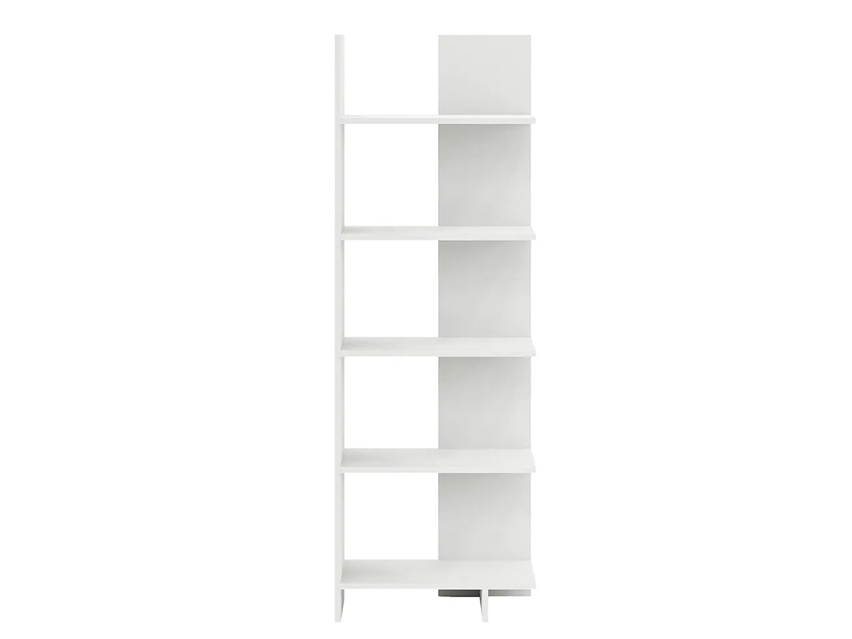 Raft Biblioteca Asimetric 5 Polite MDF Negru Decorativ Perete - detaliu produs