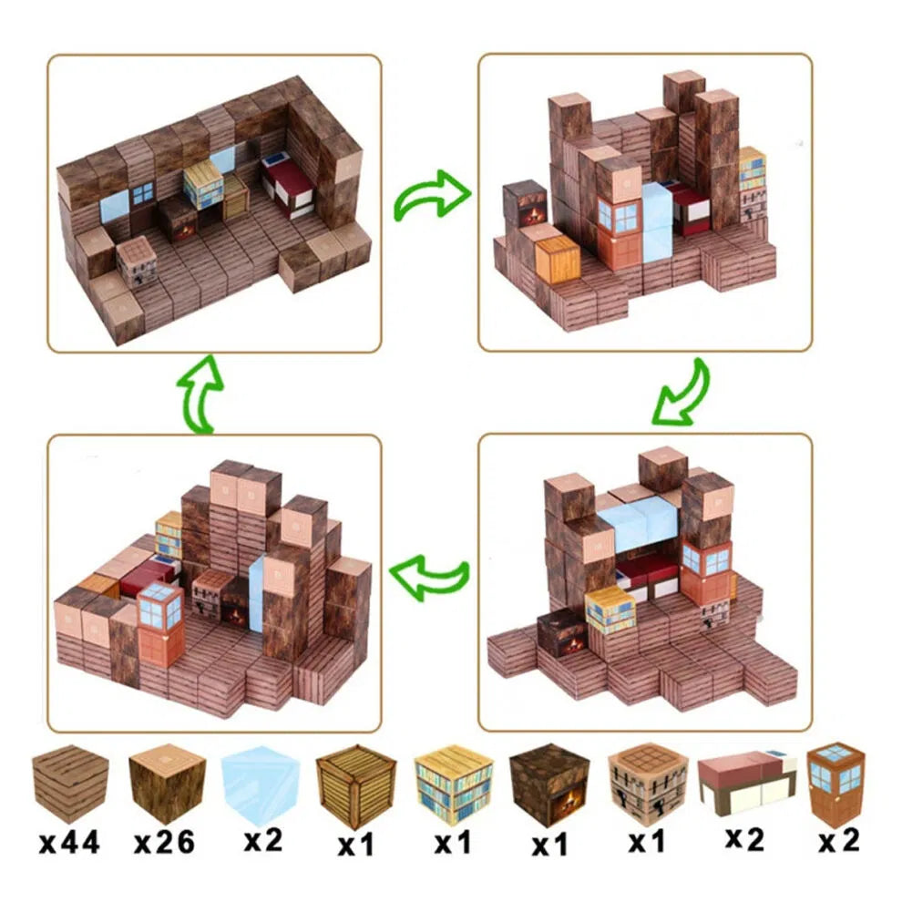 Blocuri magnetice de constructie 3D, 2.5 cm