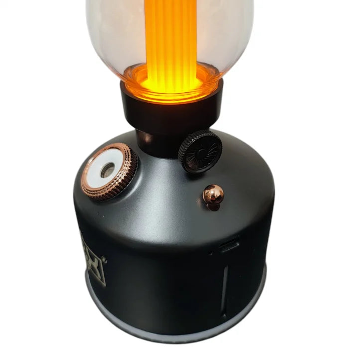 Umidificator Aroma Lampa Vintage cu Efect Flacara si Lumina Ambientala