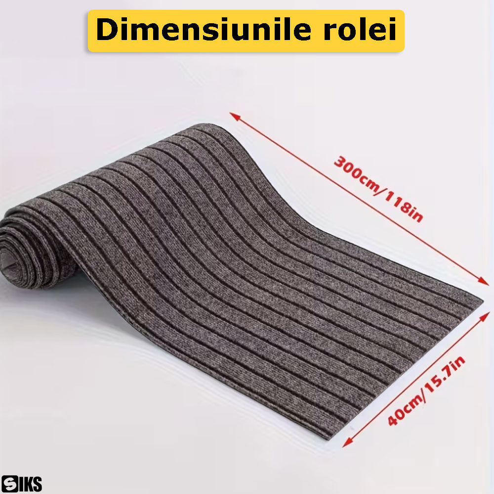 Rola Mocheta Autoadeziva, 40x300 cm, Material Absorbant, Montaj Rapid Fara Adeziv, Reduce Zgomotul si Protejeaza Pardoseala