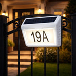 Lampa solara LED cu numar casa iluminat exterior