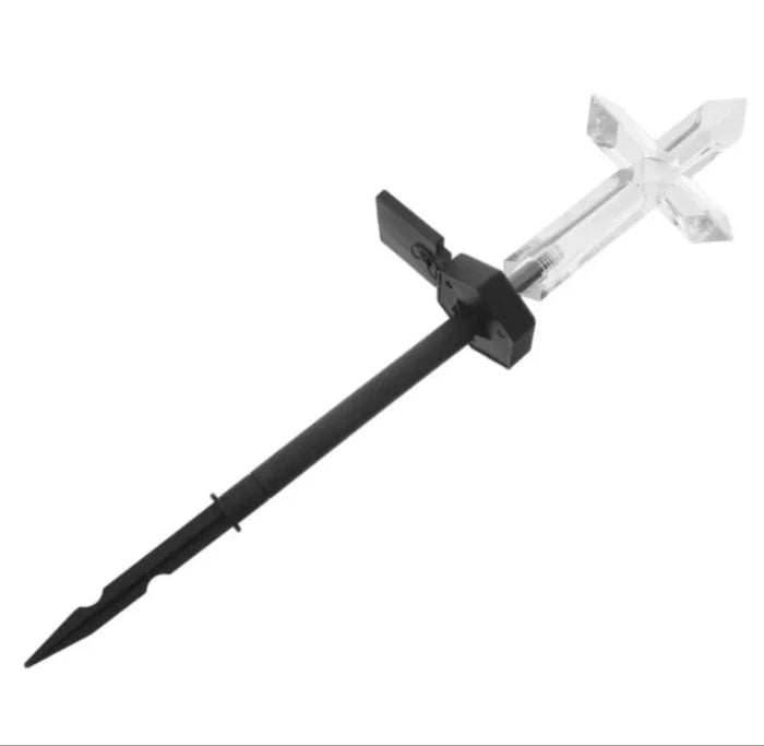 Set 4 Cruci Solare Decorative LED Alb Cald pentru Gradina si Cimitir Iluminare Automata - detaliu produs