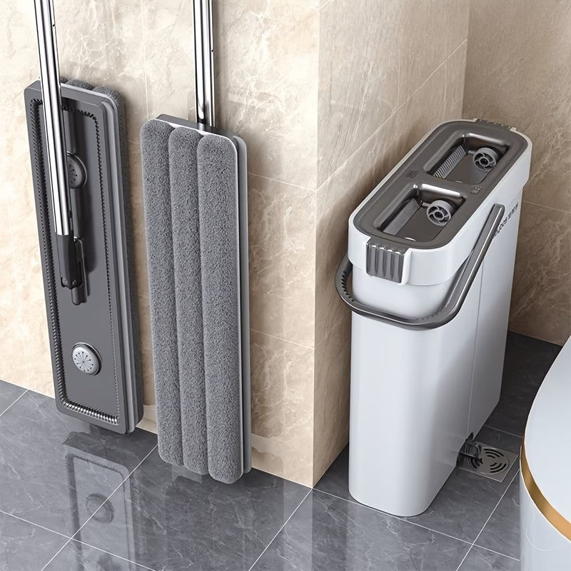 Set Mop Plat cu Sistem Rotativ Curatenie Profesionala Accesorii Incluse - detaliu produs