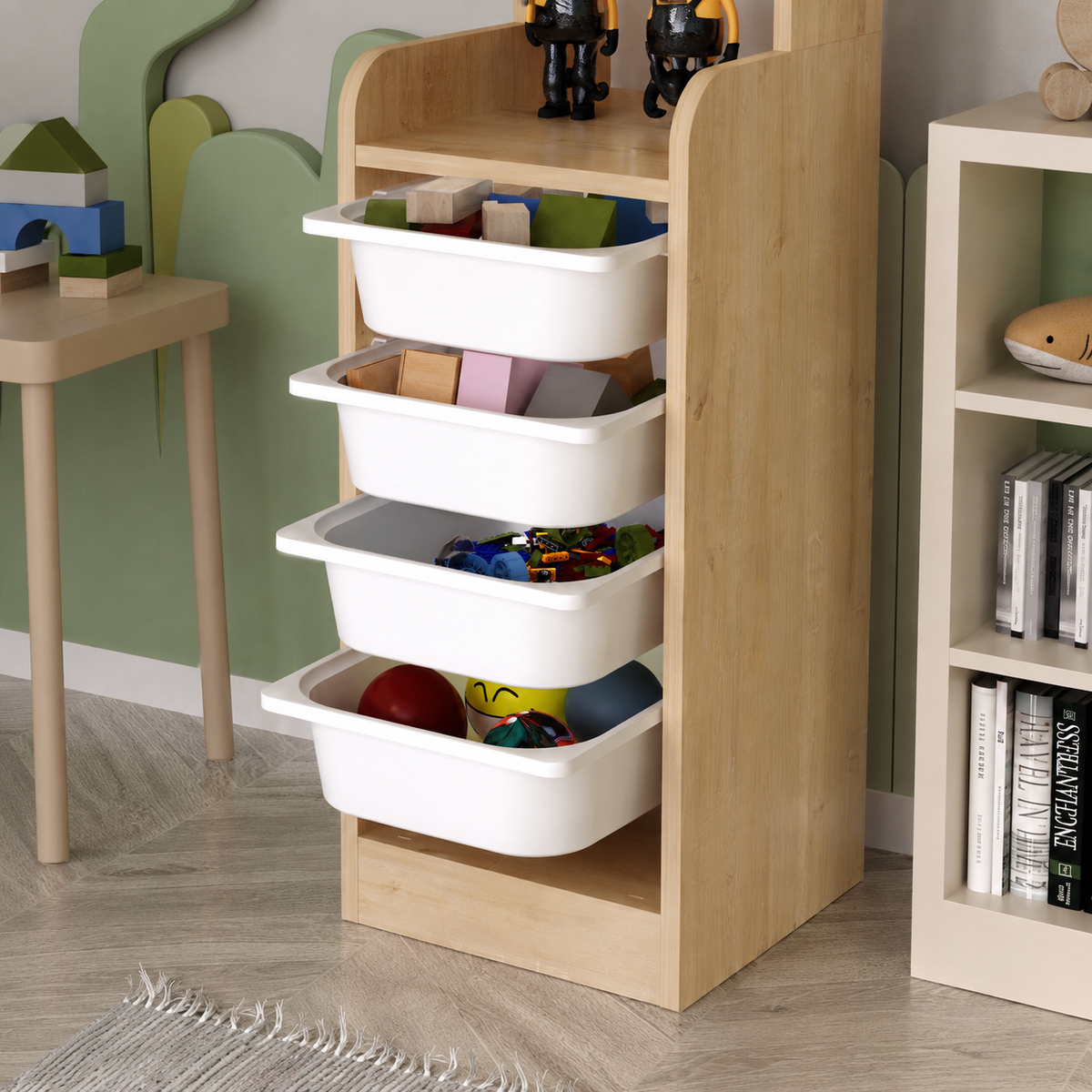 Dulap multifunctional cu 5 cosuri si 3 rafturi 178 cm