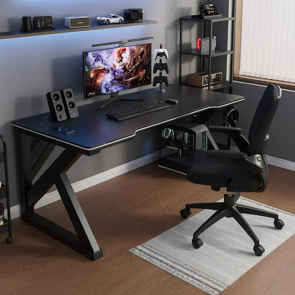 Birou gaming, structură metalică, design modern, 160 × 60 × 72 cm - detaliu produs