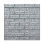 Tapet 3D caramida, gri, auto-adeziv pentru interior, 70 x 77 cm