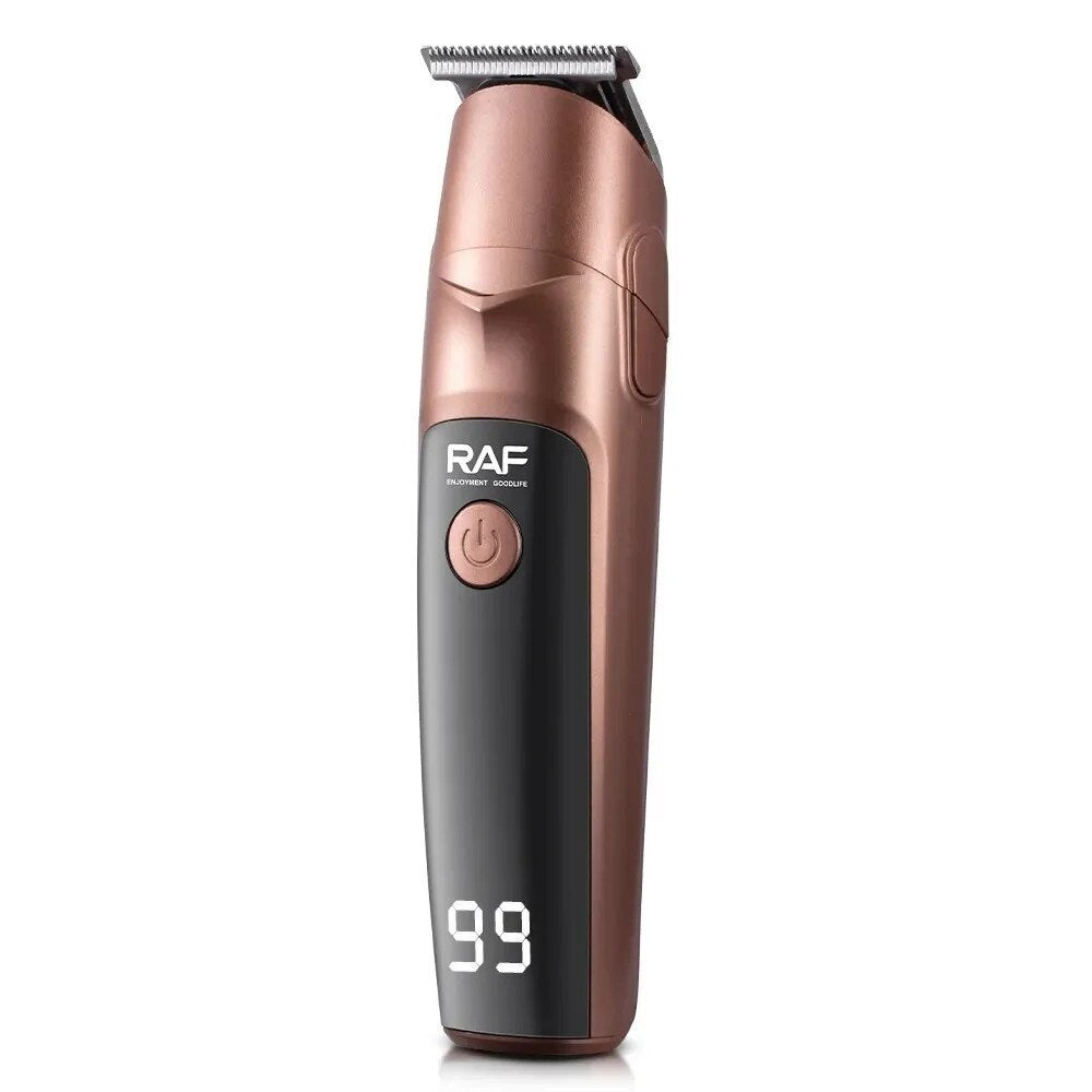 Aparat de tuns multifuncțional RAF R4021 cu 19 accesorii, baterie 600mAh, încărcare USB, culoare Rose Gold
