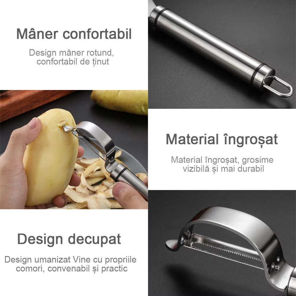Taietor inox pentru legume si fructe otel inoxidabil, design ergonomic