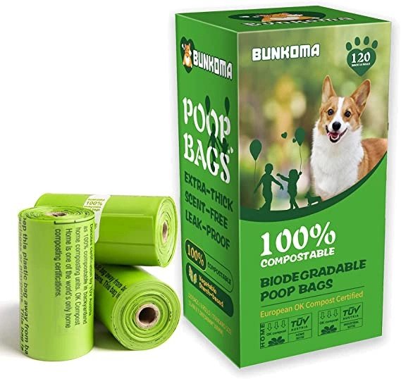 Set 120 pungi igienice biodegradabile pentru caini, pisici - poop bags