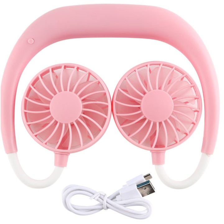Mini ventilator pentru gat, 3 trepte de viteze, incarcare usb