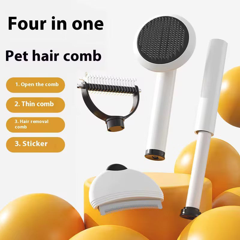 Pieptene profesional 4-in-1 pentru ingrijirea animalelor de companie
