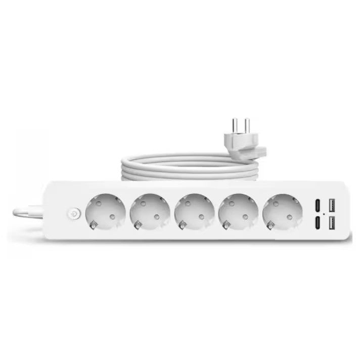 Prelungitor  3,4 sau 5 prize + 2 porturi USB si 2 porturi USB C